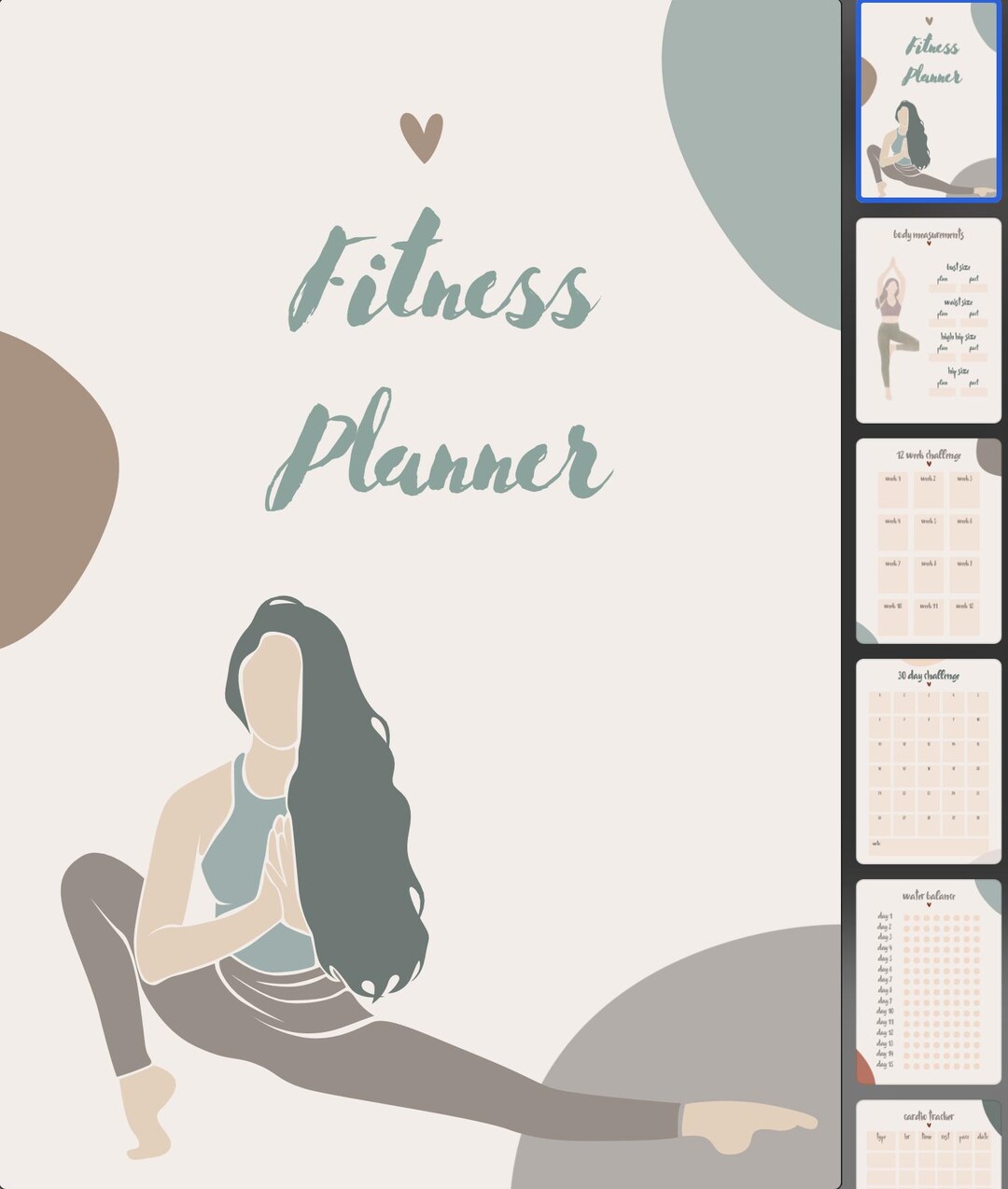 Minimalist Fitness Planner Printable | Workout & Habit Tracker | Clean ...