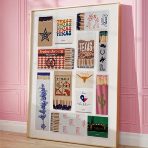 Texas Matchbook Art Print – Cowgirl Themed Room Decor (Digital Download)