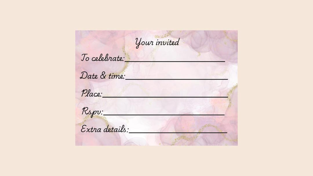 Digital Unversal Invitation Template - Etsy
