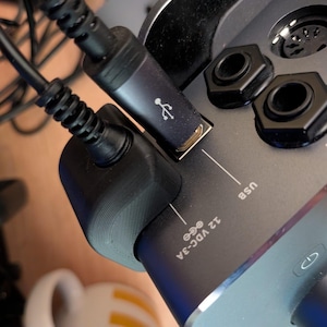 Neural DSP Quad Cortex AC Power Cable Cover - Custom 3D Printed Guitar Pedal Cable Protector