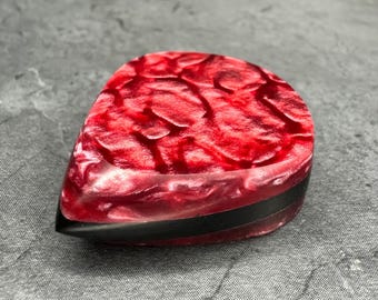 Thick Modern Acrylic Guitar Pick - Hydra Skin - 9mm Boutique Exotic Plectrum