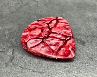 Handcrafted 3mm Acrylic Guitar Pick - Magma - Beautiful Strong Plectrum