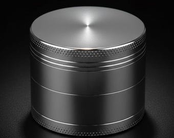 Molinillo de hierbas de aleación de zinc plateado, molinillo de especias de 4 piezas y triturador manual, molinillo de hierbas secas de 40 mm, 50 mm y 63 mm, regalo de cocina para él