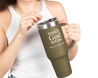 Regardez Dieu, pas moi, tasse de voyage 40 oz | gobelet isotherme typographie foi