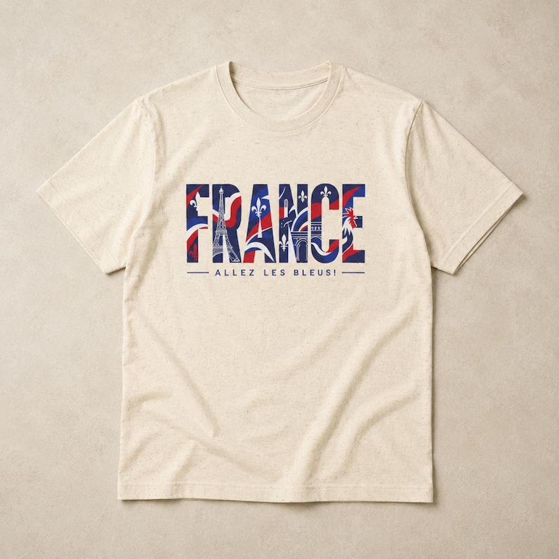 France T-shirt Coupe du Monde 2026, Maillot Supporter France, Tee Shirt Football Unisexe, France, Sport, cadeau, Sport, Gildan, CDM