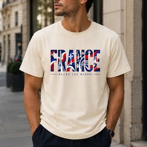 France World Cup 2026 T-shirt, France Supporter Jersey, Unisex Football T-shirt, France, Sport, gift, Sport, Gildan, World Cup Natural