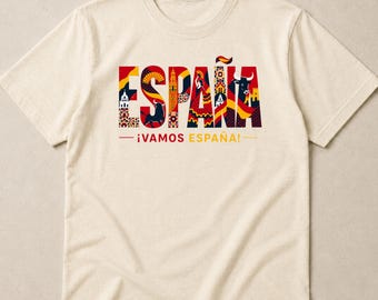 Football t shirt, España Football Tee, World Cup 2026 T-Shirt, Spain Supporter Shirt, Vamos España Fan Gift, Gildan 64000