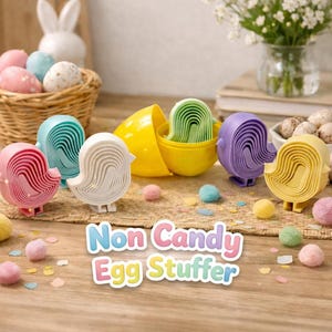 Non-Candy Chick Fidget Toy | Easter Egg Stuffer, Sensory Basket Filler | Kids Easter Egg Toy