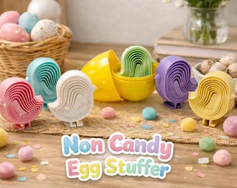 Juguete antiestrés con forma de pollito impreso en 3D / Relleno para huevos de Pascua, juguete sensorial, sorpresa sin dulces