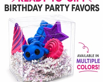 Recuerdos de fiesta de cumpleaños sin dulces / Caja sensorial antiestrés lista para regalar para niños / Alternativa a las bolsas de regalos / Juguetes de premio para el aula