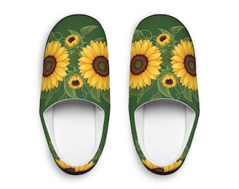 Sunflower Pattern Slippers