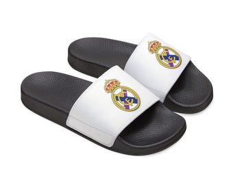 Real Madridi Slidesandaler | Fotbollssandaler med avtagbara remmar l Födelsedagspresent