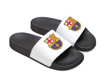 FC Barcelona Slides Sandals | Football Removable-Strap Slide l Birthday Gift