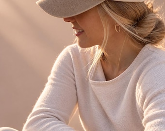 Vintage Cap mit Esel-Lederpatch aus Baumwolle, Unisex, Low Profile