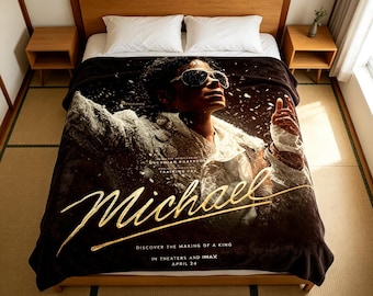 Miękki koc filmowy z motywem Michaela Jacksona, dekoracja domu Króla Popu