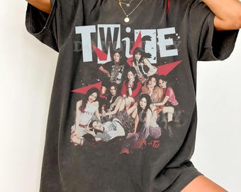 Comfort Colors TWICE Graphic T Shirt, ONCE Kpop Fan Gift, This is For World Tour Tee