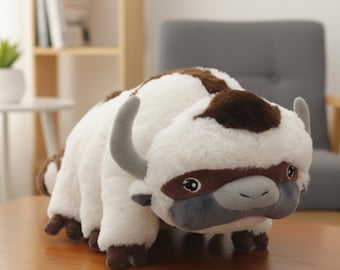 Appa zachte knuffel | Anime vliegende bizon knuffeldier | Leuk op avatar geïnspireerd pluche cadeau voor kinderen en fans