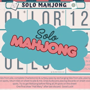 Solo Mahjong Übungsbrett | Amerikanisches Mahjong Trainings-Tool (Digitaler Download)