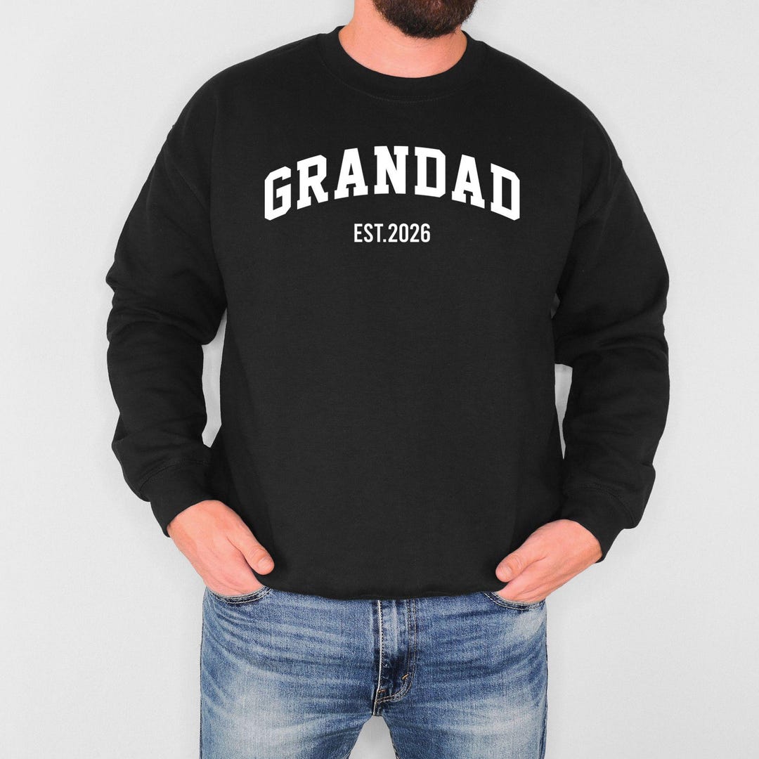 Personalised Grandad 2026 Crewneck Jumper Fathers Day Birthday Gift ...
