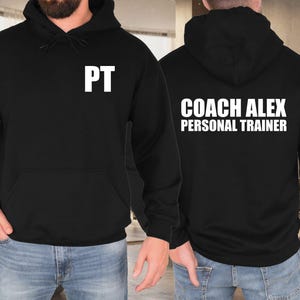 Personalised Personal Trainer Hoodie Custom PT Coach Gym Instructor Gift