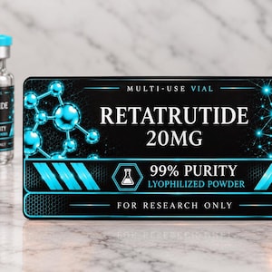 Neon Peptide Vial Labels, Waterproof Vinyl Stickers for 3ml and 10ml Pack of 10