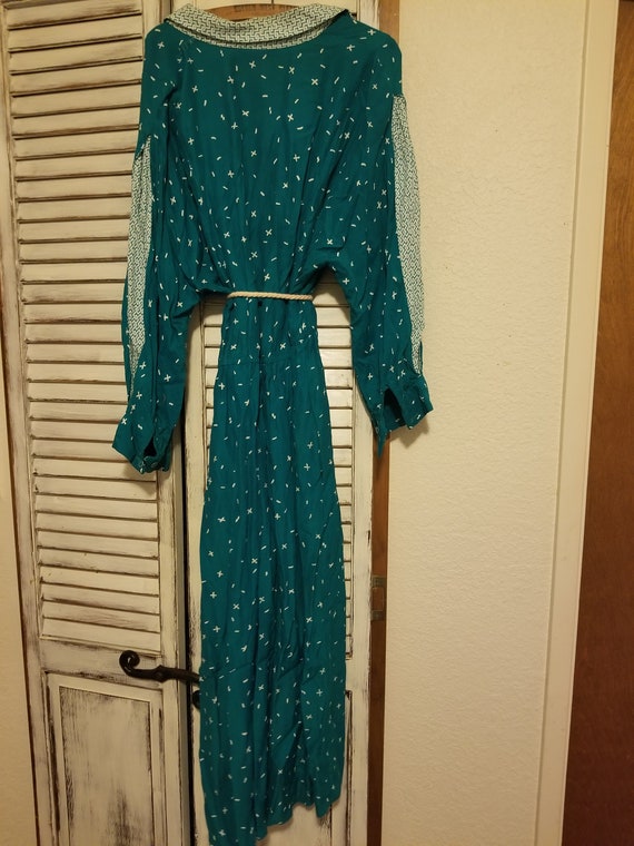 Vintage Teal Midi Dress - image 3