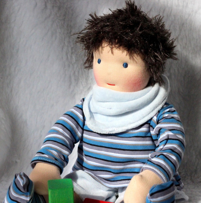Customed Waldorf boy doll boy rag doll with wool hair 12 Etsy