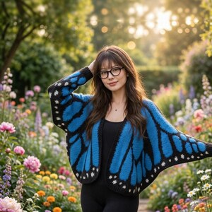 Monarch Butterfly Cardigan Crochet Pattern PDF - Oversized Winged Sweater | Gift for Crocheter | Digital Download