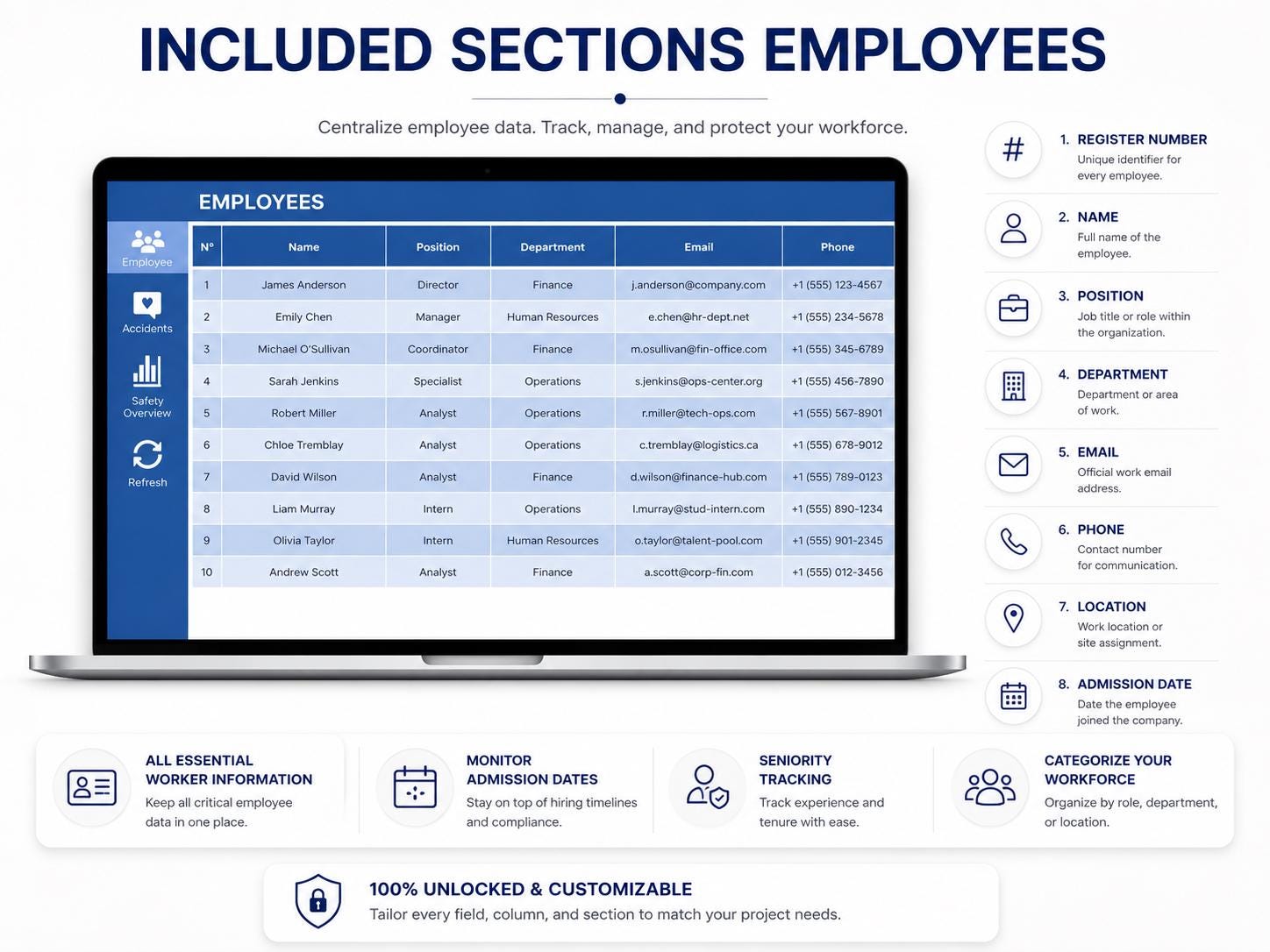 Work Inspection Tracker Workplace Safety Inspection & Incident Tracker | Risk Matrix Template ...