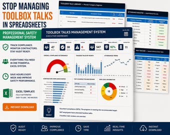 Toolbox Talks Management System | Contractor Compliance Tracker | HSE Training Register | Audit Ready