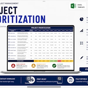 Project Prioritization - Automated Excel & Google Sheets Template