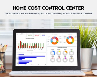Monitor budżetu domowego w programie Excel | Panel finansowy | Arkusz kalkulacyjny kontroli kosztów | Monitor przychodów i wydatków
