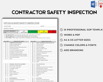 Zarządzanie bezpieczeństwem | Szablon listy kontrolnej | W pełni konfigurowalny | Zapobieganie wypadkom