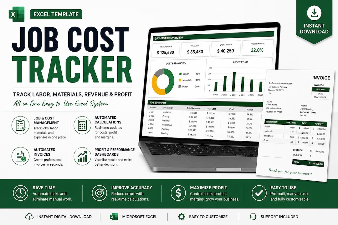 Job Cost Tracker | Manage Tasks | Generate Invoices | Track Labor ...