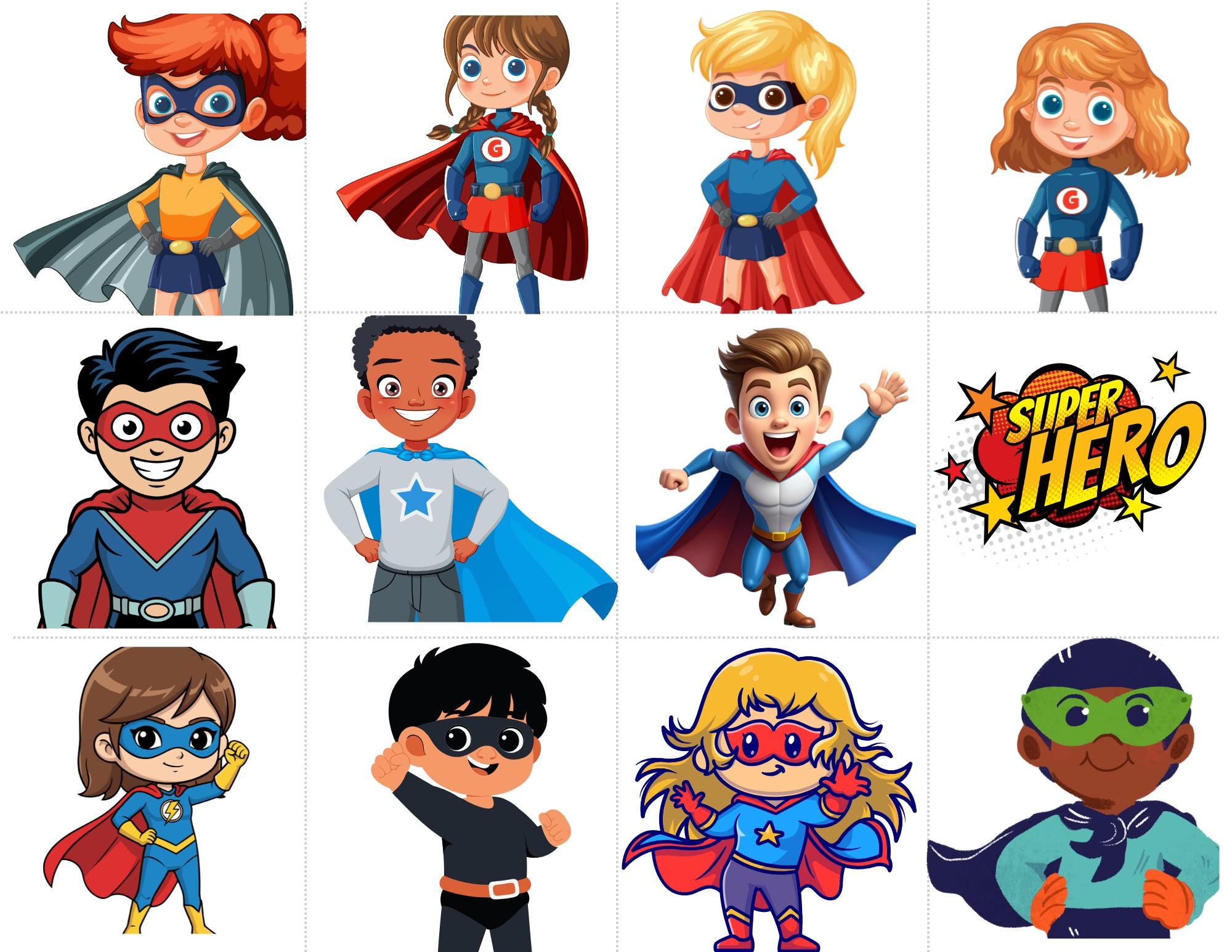 Superhero Memory Game — Printable Kids Matching Card Game (digital ...