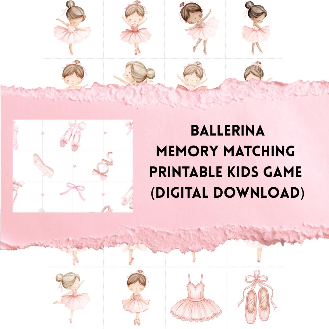 Ballerina Memory Game — Printable Kids Game (digital Download) - Etsy ...