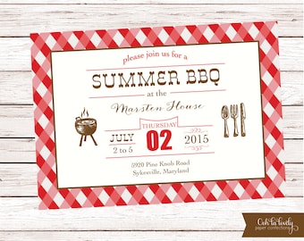 summer barbecue invitation bbq invitation summer cookout etsy