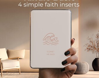 Kindle Basic Simple Faith Clear Case Inserts Christian Set of 4