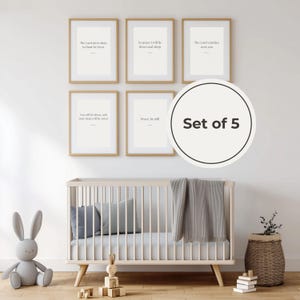 Christian Nursery Wall Art for Anxious Moms – Sleep Scripture Bundle