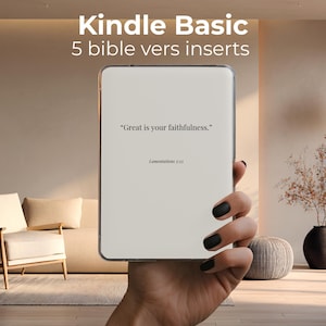 Bibelverse Kindle Basic Insert Bundle Simple Faith Collection Minimal Christian Ereader Clear Case Art