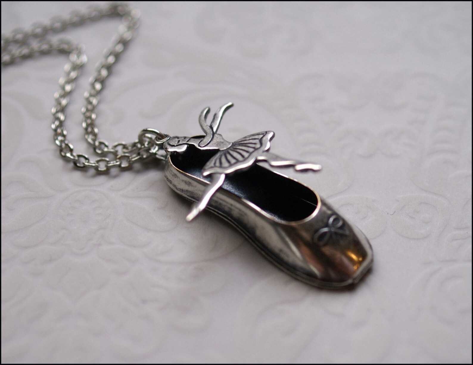 ballerina ballet necklace-dancer's necklace- silver ballet shoe, ballerina pendant, perfect gift for dancer, cutest recital ballerina ballet necklace-dancer's necklace- silver ballet shoe, ballerina pendant, perfect gift for dancer, cutest recital