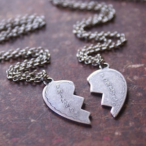 Friendship Silver Necklace, Friends Forever Necklace, Besties Necklace, BFF Jewelry, TWO NECKLACE Set, Sister, Mom, Daughter Jewelry Perfect