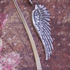 Angel Wing Bookmark GORGEOUS Detailed Pendant Adorns Bookmark PERFECT GIFT for Your Favorite Reader by RevelleRoseJewelry image 2