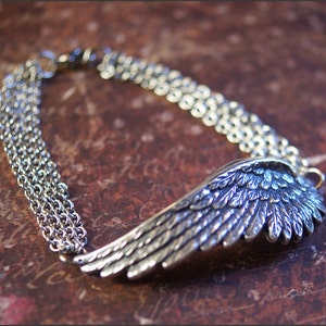 Angel Wing Bracelet -Silver Wing Pendant -GORGEOUS MULTI-STRAND Bracelet,Silver Wing Jewelry, Feather Bracelet, Angel Jewelry, Best Seller