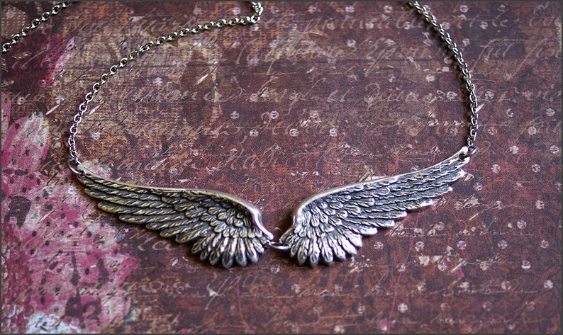 Angel Wing Necklace-Silver Wing Jewelry BEST SELLER Angel Wing Pendant, Angel Wing Jewelry, Silver Necklace, Gift for Her, Gorgeous Gift image 1