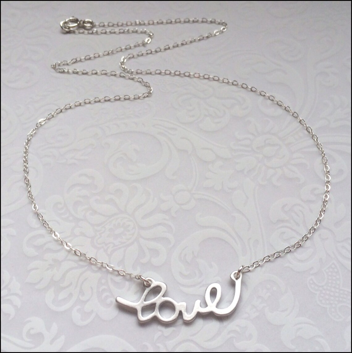 Boyfriend Girlfriend Necklace LOVE PENDANT Necklacesilver Etsy