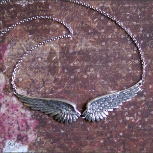 Angel Wing Necklace-Silver Wing Jewelry BEST SELLER Angel Wing Pendant, Angel Wing Jewelry, Silver Necklace, Gift for Her, Gorgeous Gift image 4