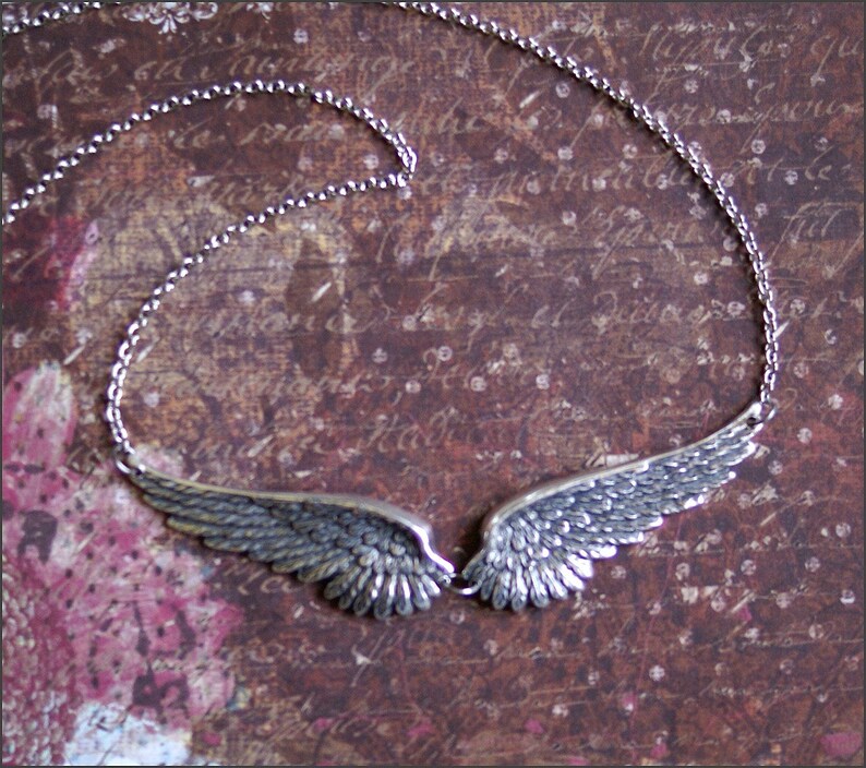 Angel Wing Necklace-Silver Wing Jewelry BEST SELLER Angel Wing Pendant, Angel Wing Jewelry, Silver Necklace, Gift for Her, Gorgeous Gift image 4