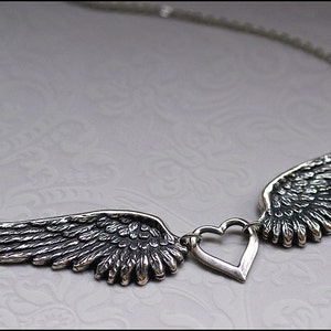 Angel Wing Necklace Silver Wing Jewelry GORGEOUS DETAILED Angel Wing Pendant PERFECT for her, Mother, Sister, Friend Gift Chic Necklace image 3