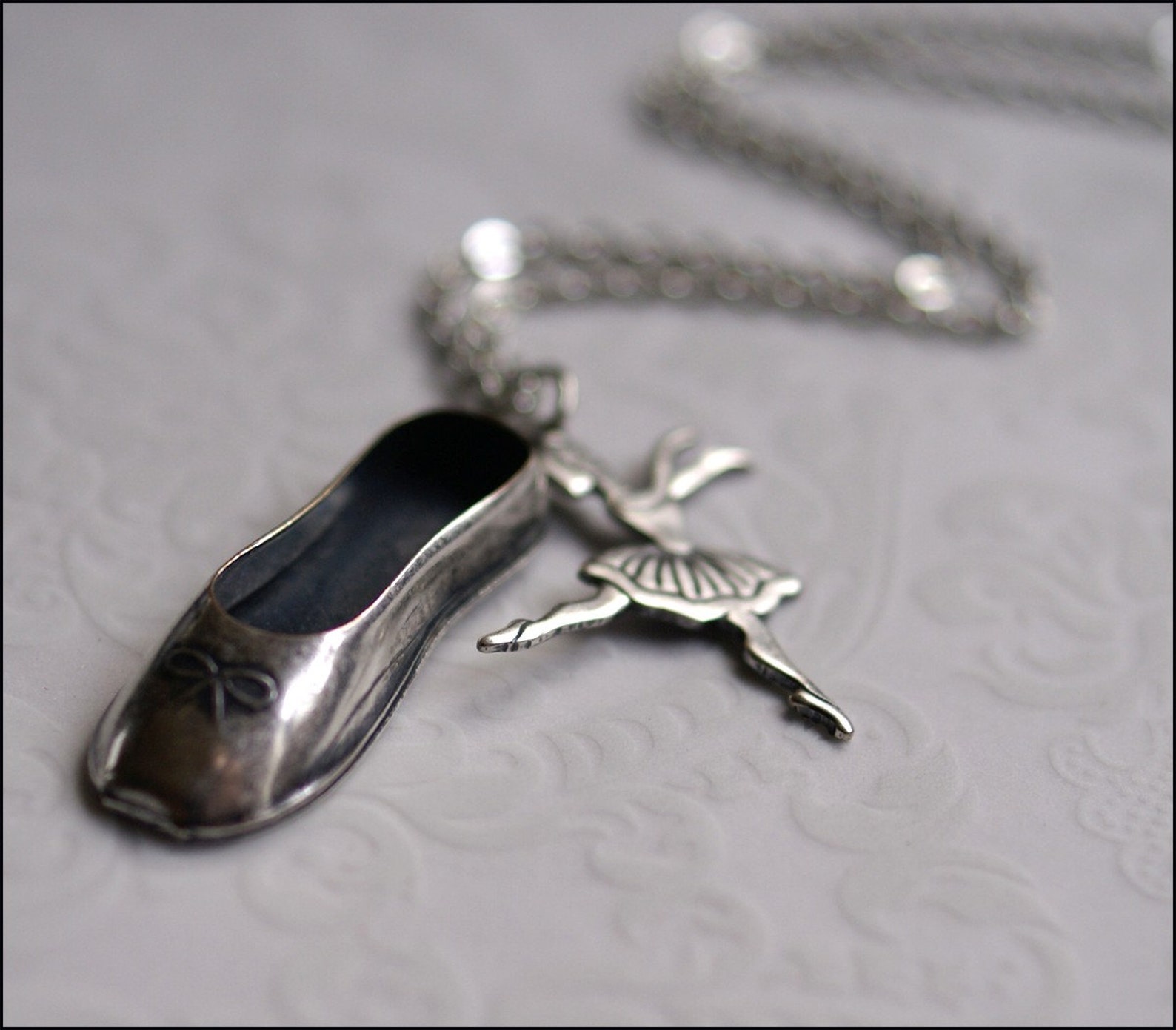 ballerina ballet necklace-dancer's necklace- silver ballet shoe, ballerina pendant, perfect gift for dancer, cutest recital ballerina ballet necklace-dancer's necklace- silver ballet shoe, ballerina pendant, perfect gift for dancer, cutest recital